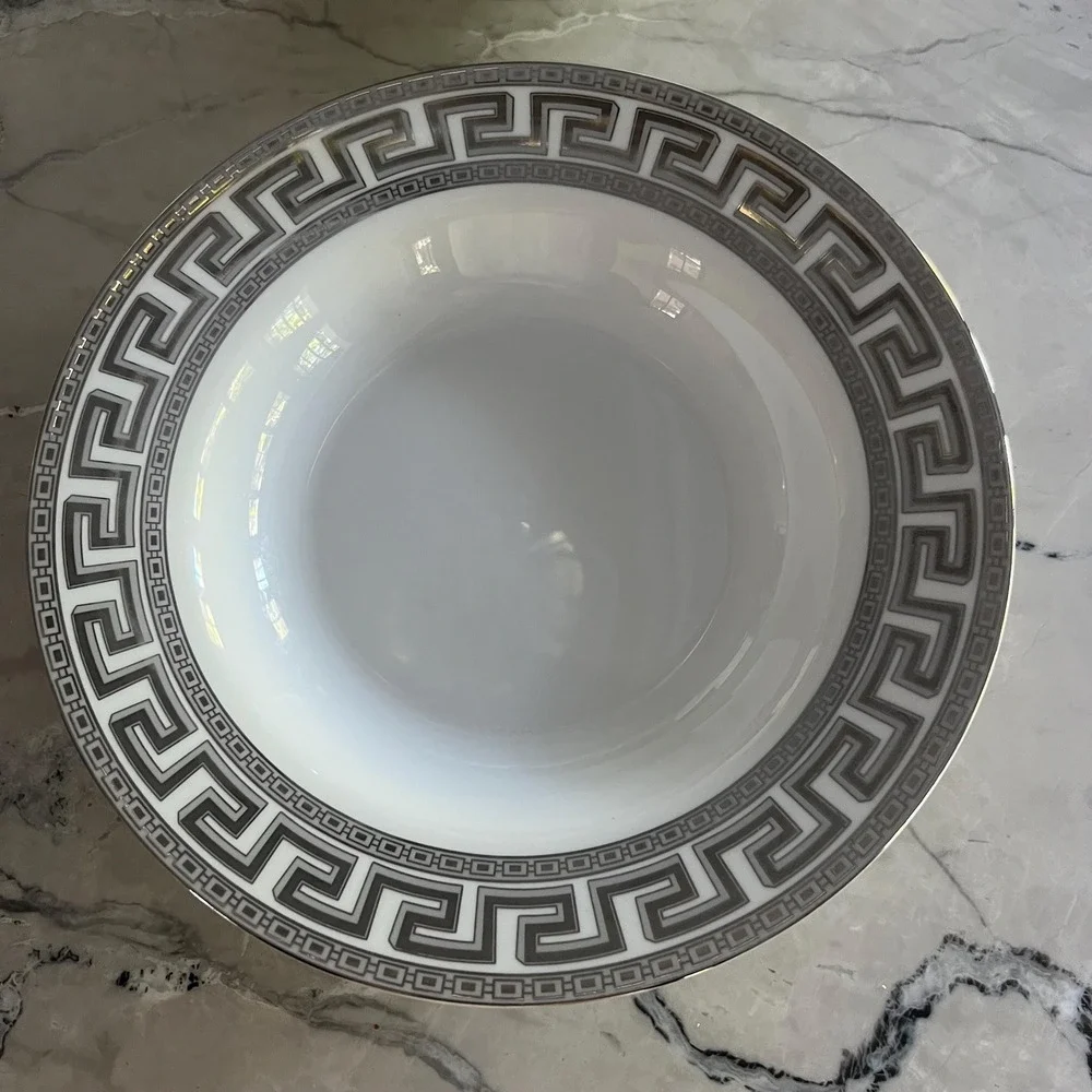 Casati‎ Bavaria Greek Key Silver Pewter dish assortment